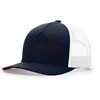 Custom Lasers cut curved brim flex fit mens hat
