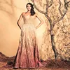 ZNK37 Glitter Full Beaded Deep V-Neck Sleeveless Formal Gowns Long Dress Party Evening Elegant