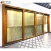 Top quality triple track frosted internal/interior/exterior glass sliding door