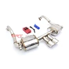 super racing tailpipe 304 steel exhaust for porsche boxster 987 2.9L exhaust mufflers cat back with quad double tip