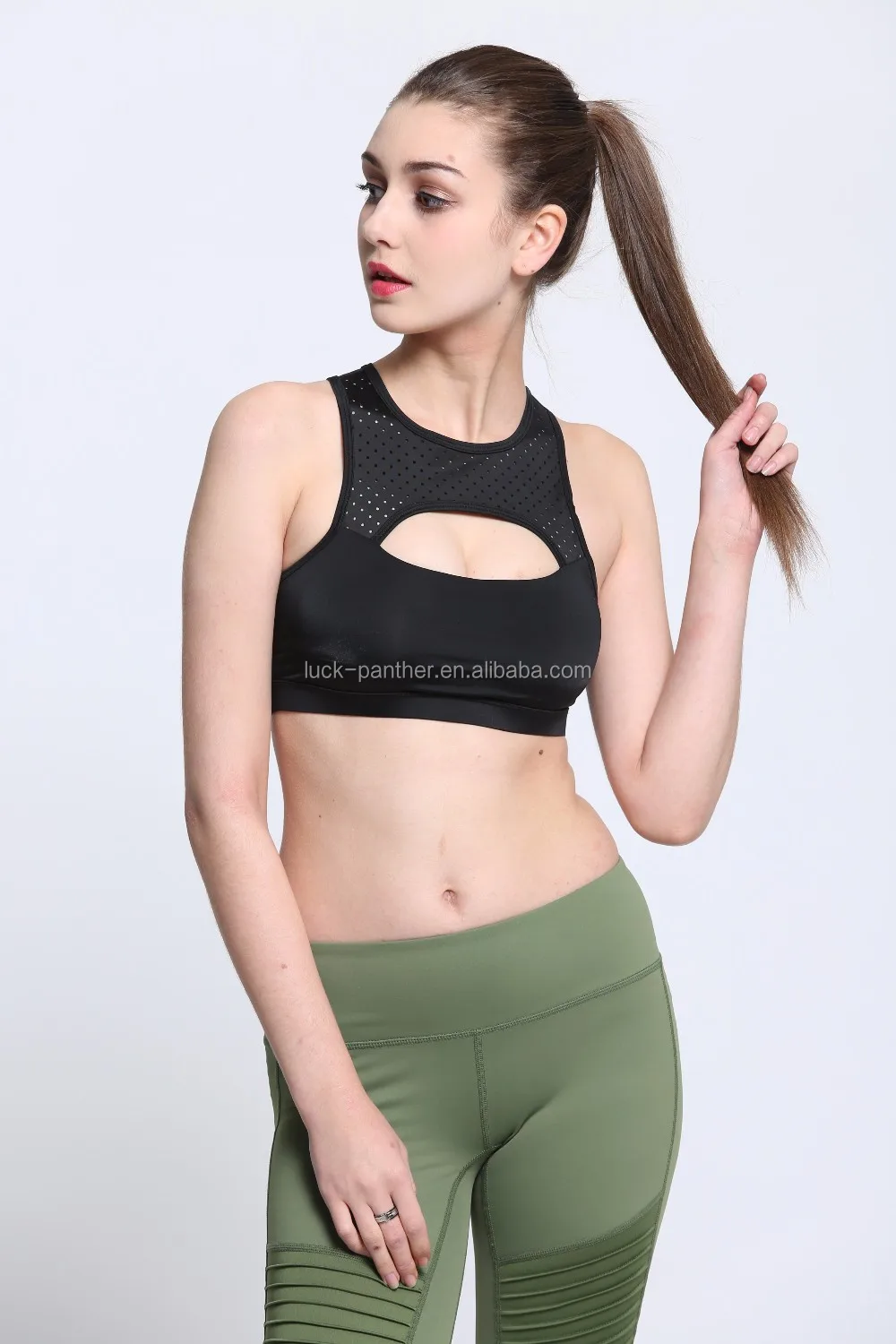 sports bra with hole in front