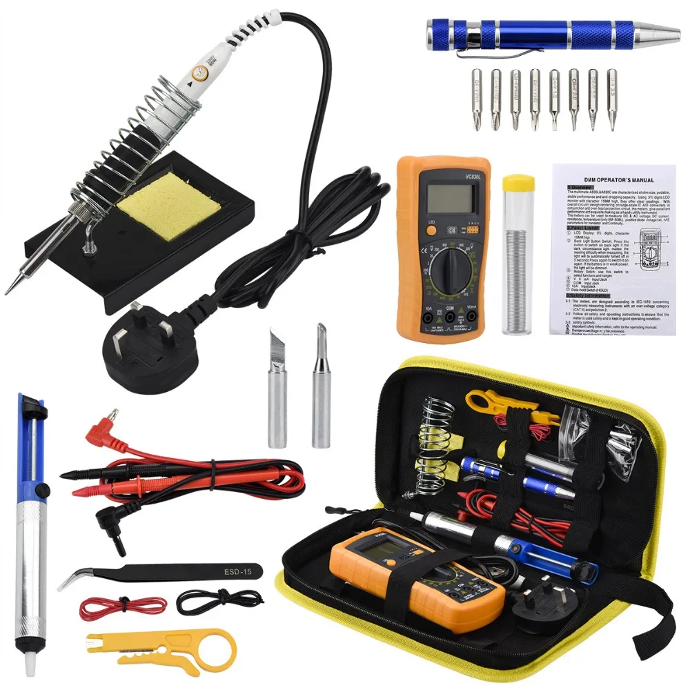 110 V 60 W chauffant électrique Fer à Souder SET US Plug portable a Souder Fer Gun CN