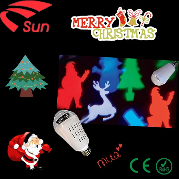 AC100-240V 4W Heart-shape LED Projector Ligh Holiday Time Christmas Party Light