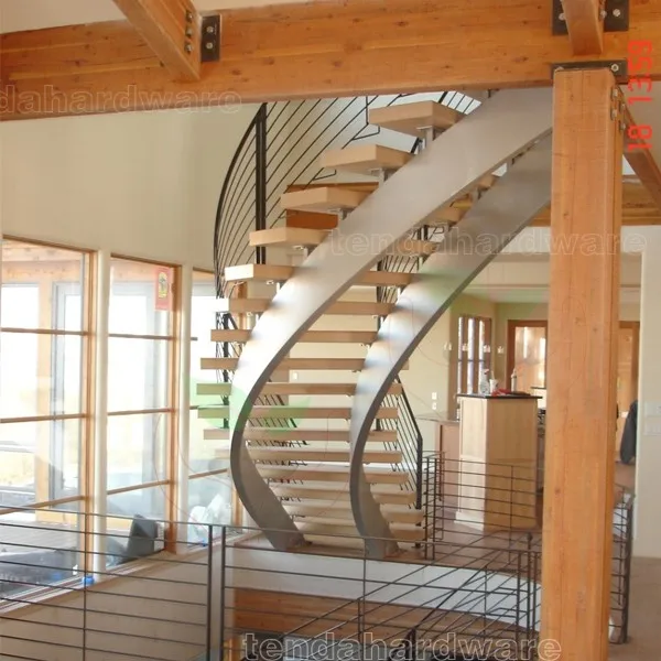 Mono Stringer Curved Stairs Middle Spine Arc Stair Steel Wood Helical ...