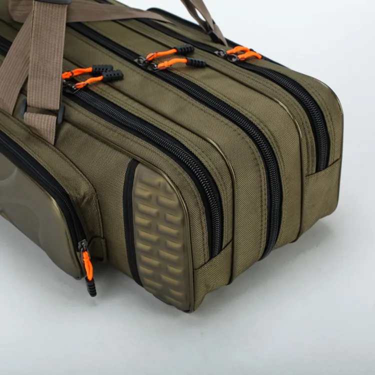 80厘米绿色防水钓鱼竿袋帆布钓鱼 tackle tackle 宽敞的能力钓鱼袋