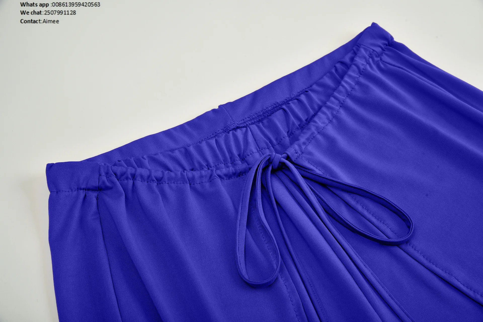 ecoparty 春季女装时尚宽松高腰开衩开口裤喇叭裤