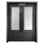 Aluminum Frame Glass Swing Door For Villa Entry Door