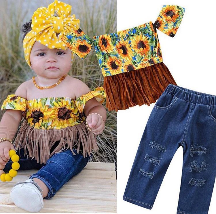sunflowers kids clothing set