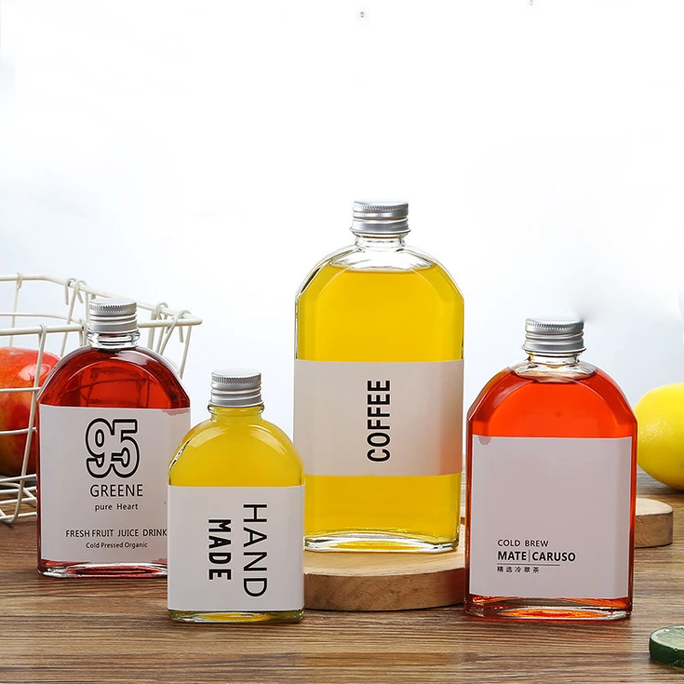 Ins New Juice Drink Bottle 350ml Net Red Flat Cafe Outside With Milk