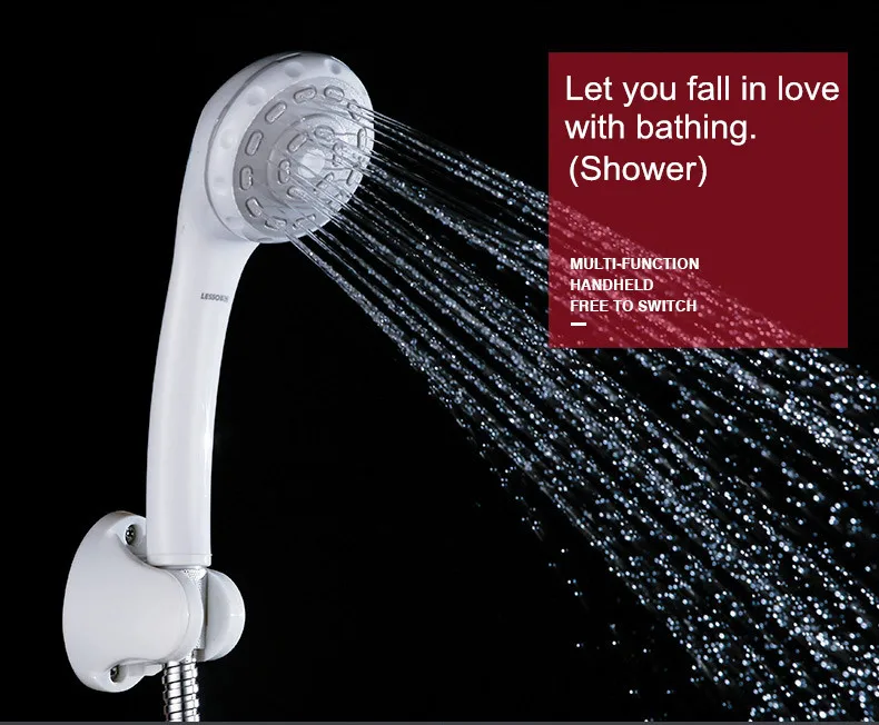 LESSO WP06801T nice pirice ABS plastic water saving rainfall shower heads