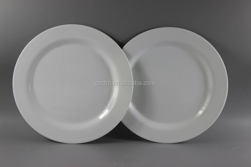 Ivory Melamine Round Plates For 5 Star Hotel