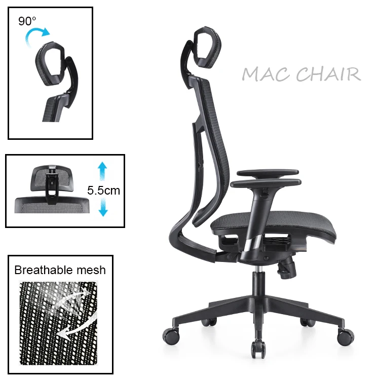 Office Chair Headrest For High Back Chairs High Quality Adjustable Herman Miller Headrest For