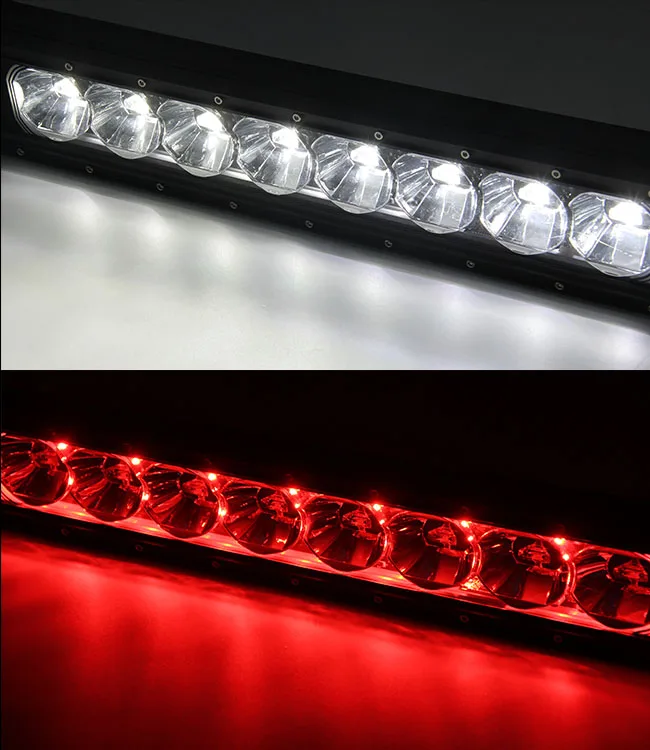 Multi Color Slim Spot 15w Single Row Offroad 22inch 18w Rgb Led Light