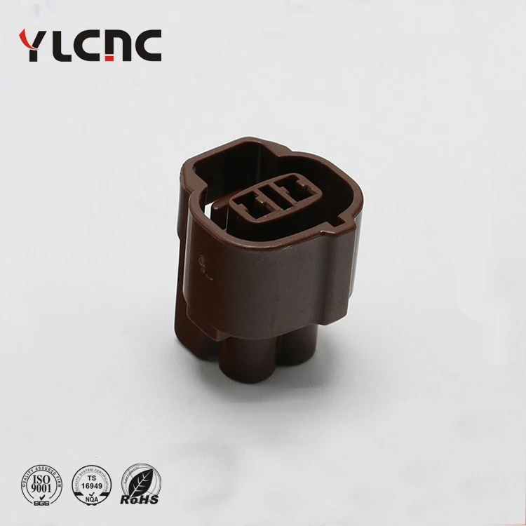 Ylcn Automotive Brown Female Terminals Harness Wiring Plug 2 Pin
