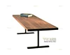 Brilliant Quality Wood Iron Coffee Table with Metal Leg / home furniture iron wood dining table rectangle