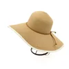 New Fashion Custom Women Big Eaves Cap Hat Sun Hat Lady Summer Beach Big Brim Straw Hat