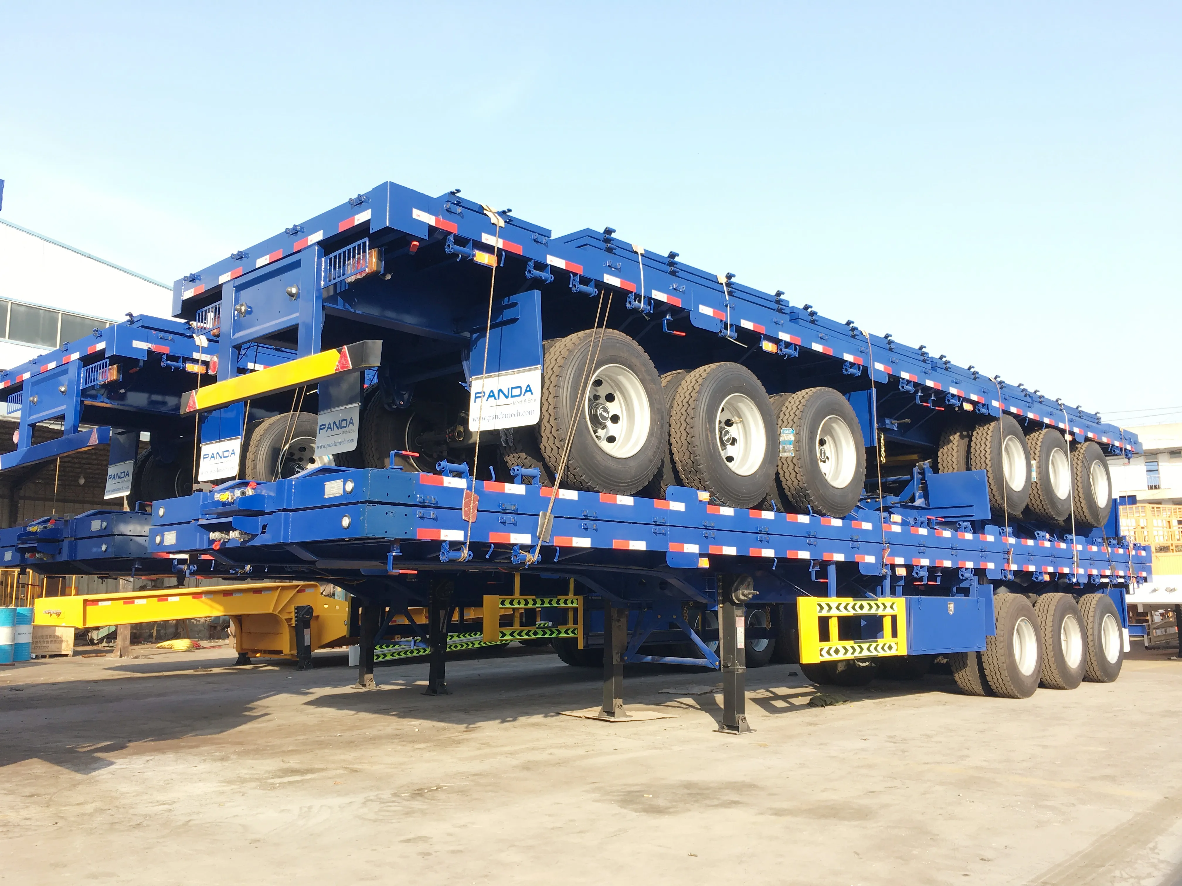 40ft Low Bed Shipping Container Platform Dolly Semi Trailer With Best ...