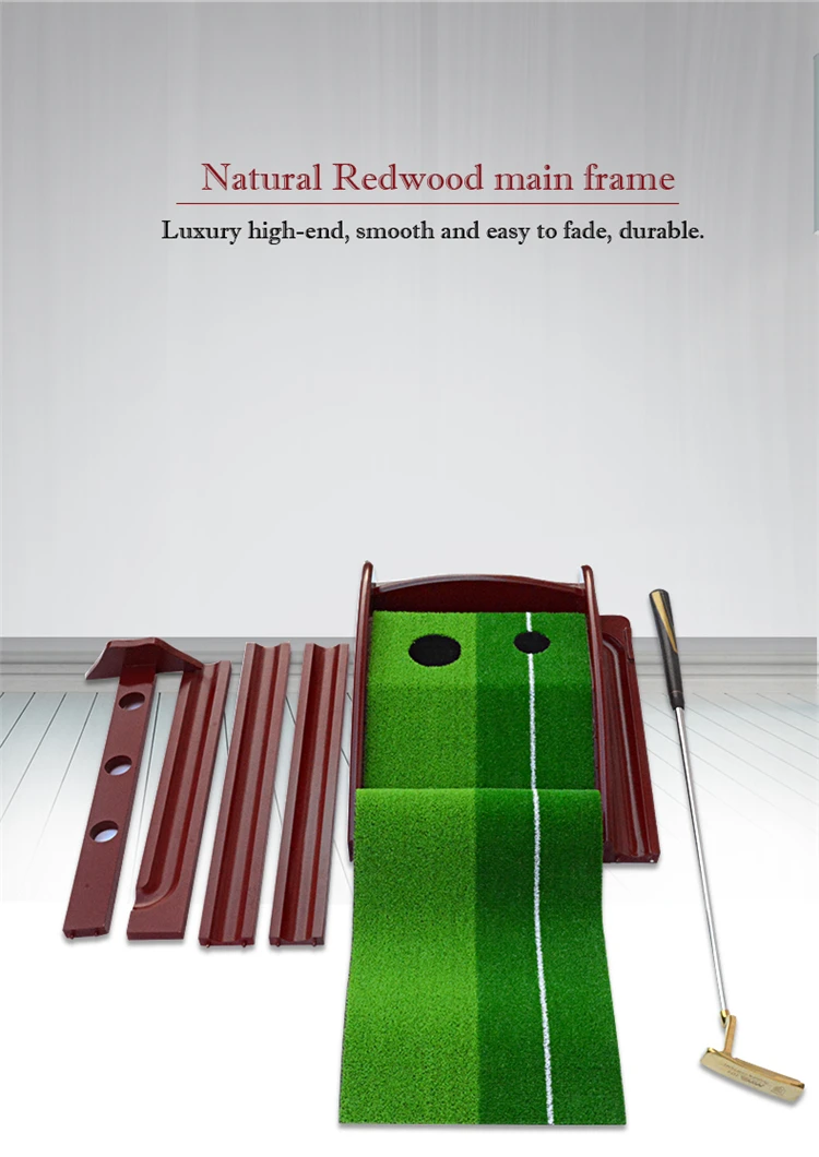 Caiton Golf Putting Green With Wooden Base Simulation Shun Lawn Indoor