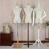 2018 New arrival fabric Dress Form Women mannequin with wooden arms for sale