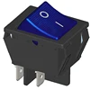 16A illuminated power rocker switch 250V T125 with blue light KCD4 dpdt 4 pin and KC cUL VDE certificate