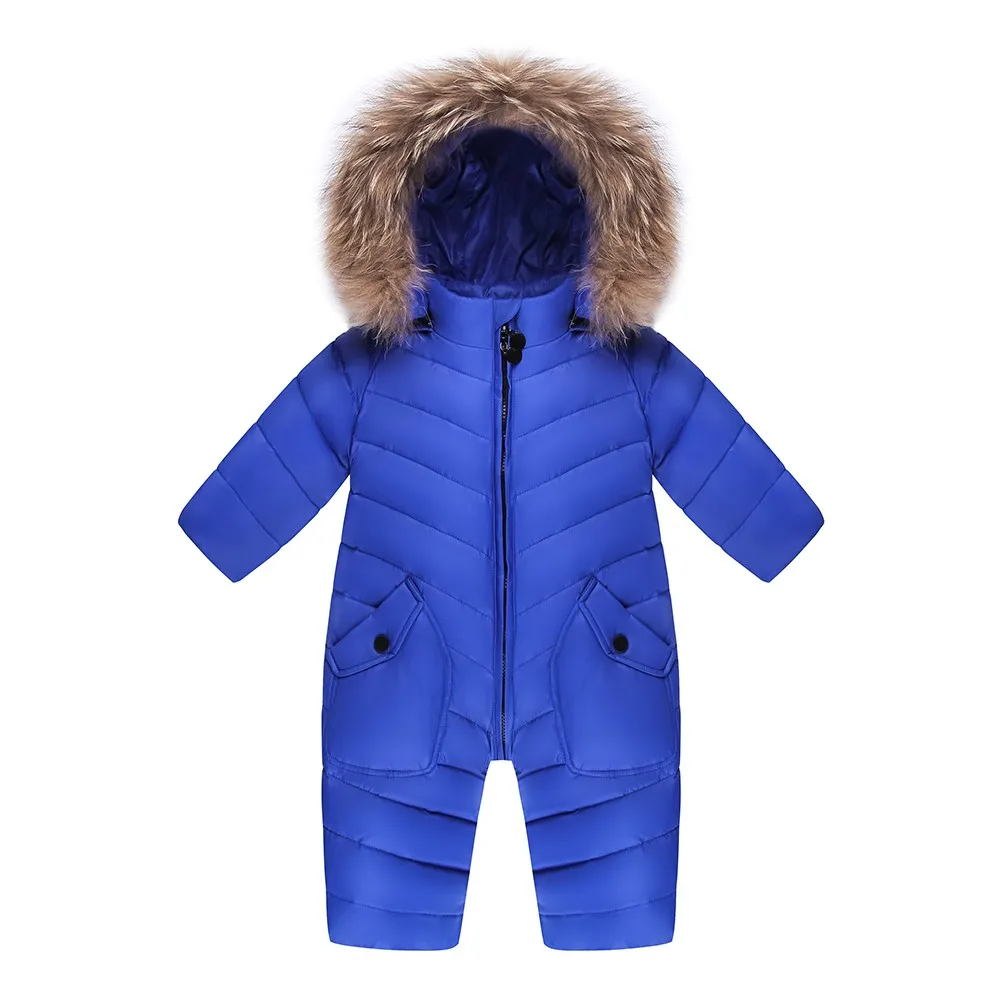 Children Winter Jumpsuit Fleece Rompers Girl Winter Coat Hooded Baby ...