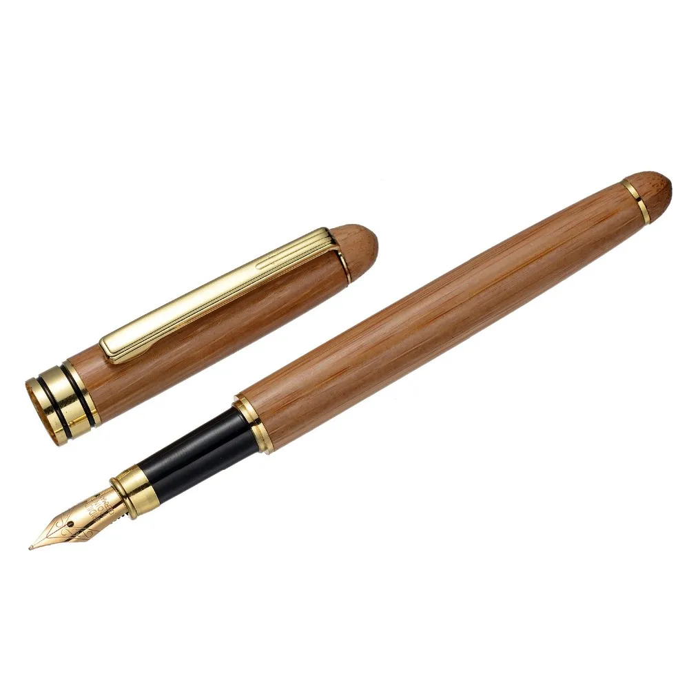 Eco Friendly Bamboo Fountain Pen Set With Bamboo Box Bamboo Fountain