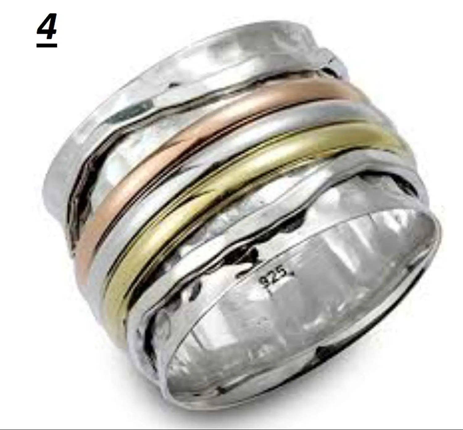 JewelsExporter Spinner Ring,Sterling Silver mm Ring,All Sterling Silver, Chunky Silver Thumb Ring, Unisex Silver Thumb Ring, Stress Ring 12US