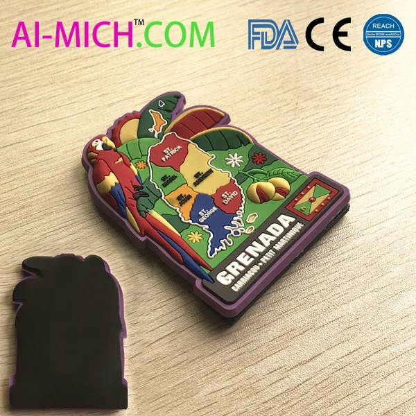 Promotional Tourism Souvenir fridge magnets with map