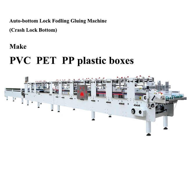 
Automatic Crash Lock Bottom Folding Carton Box Gluing Edge Pasting Folder Gluer Machine 