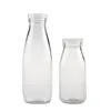 Youcheng 200ml 250ml 500ml Fresh clear glass yogurt beverage milky tea milk fruit juice drink bottle with transparent cap