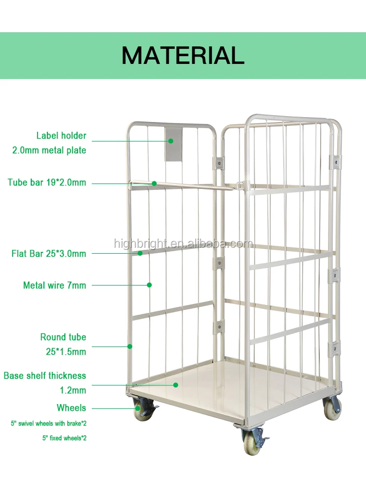 Warehouse Hypermarket Supermarket Industrial Logistic Cages Mobile