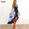 Summer High-rise waist printed casual dress Woman Clothes Elegant Long Evening Party Dresses 2015