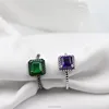 Funky and Excellent Green Agate or Amethyst Ring Custom Gemstone Value 925 Silver Ring