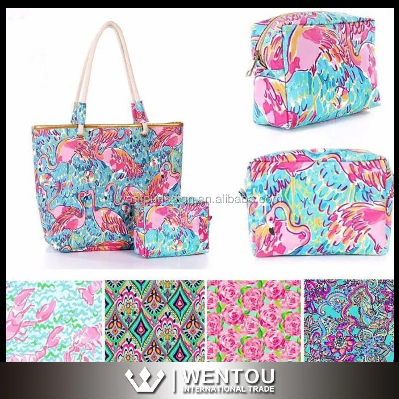 Whole Monogram Lilly Pulitzer Inspired Cosmetic Bag Product On