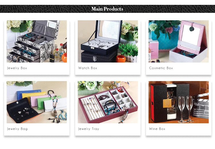 Luxury custom leather men gift cufflink box