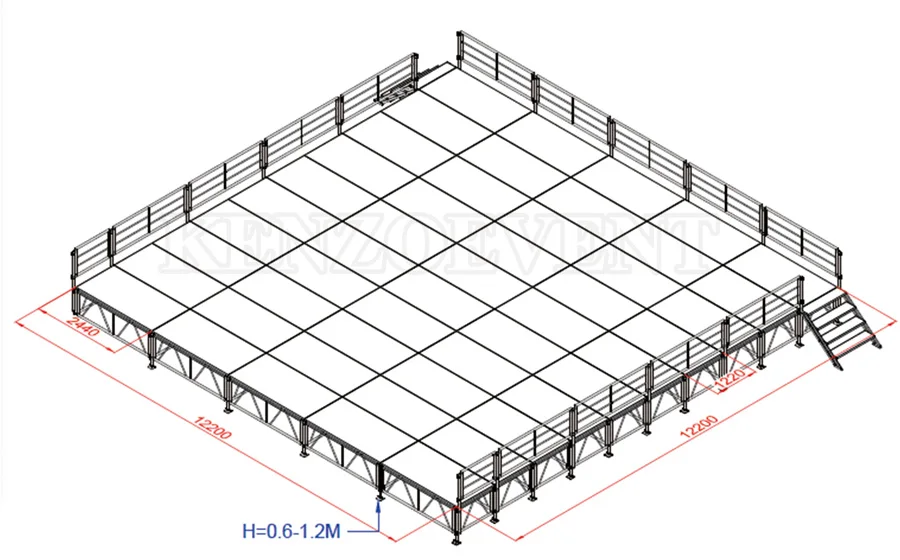 Cheap Wooden Mobile Aluminum Alloy Portable Stage Platform    