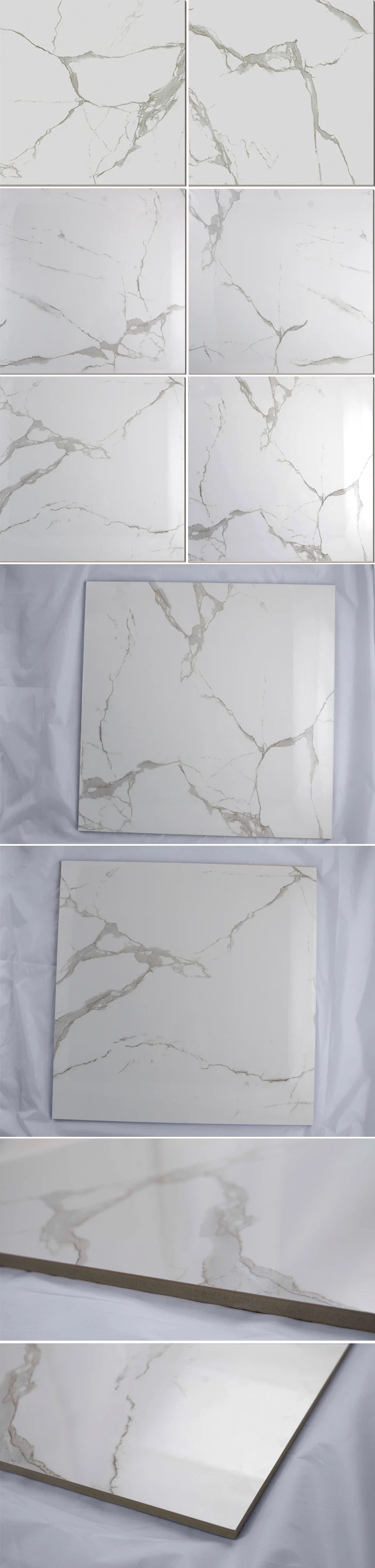 Hb6452 Polished Porcelain 600x600 White Carrara Marble Tile - Buy