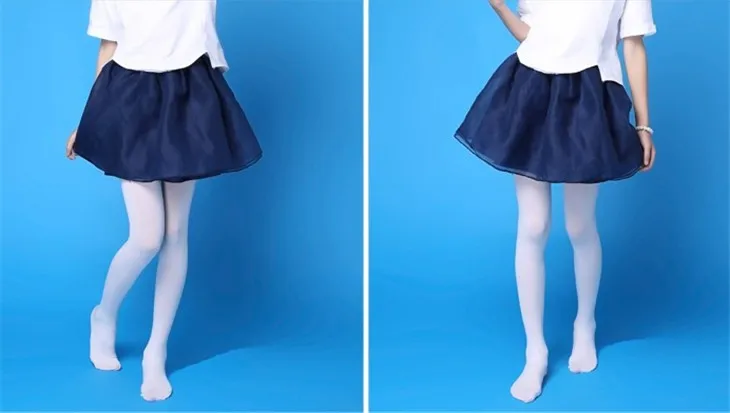 BT00006 Wholesale Children Nylon Spandex White Black Dance Ballet Pantyhose