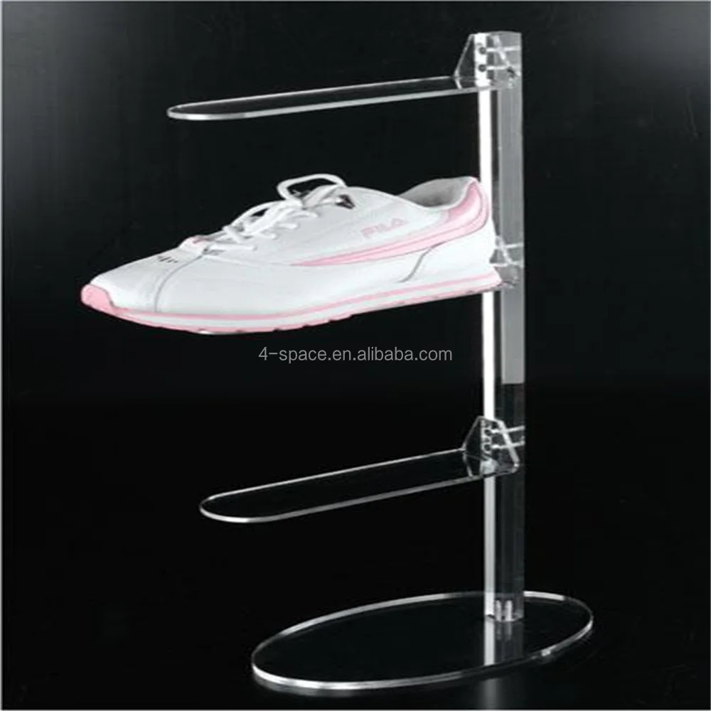 Free Standing Clear Acrylic Shoe Riser Desktop Transparent Plastic