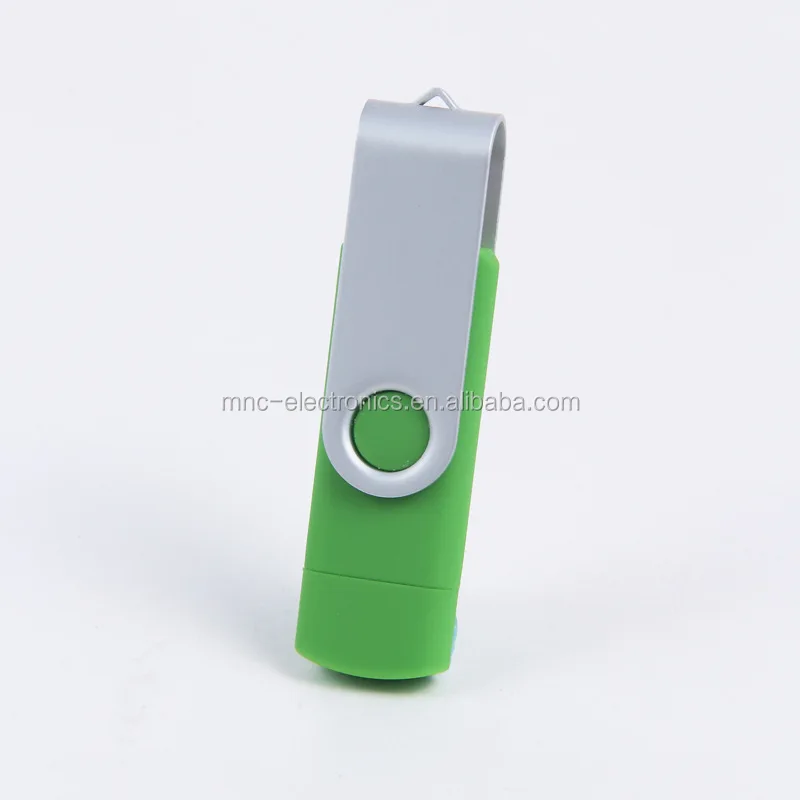 Dual usb port promotional gift customized logo printing swivel type 8GB android phone otg usb flash drive - ANKUX.COM