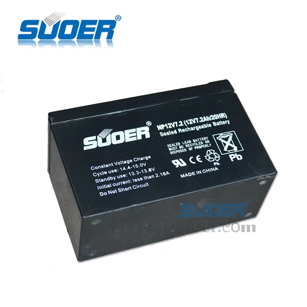 Suoer Constant Voltage Battery 12V 7.2AH Li-ion Battery Rechargeable Battery