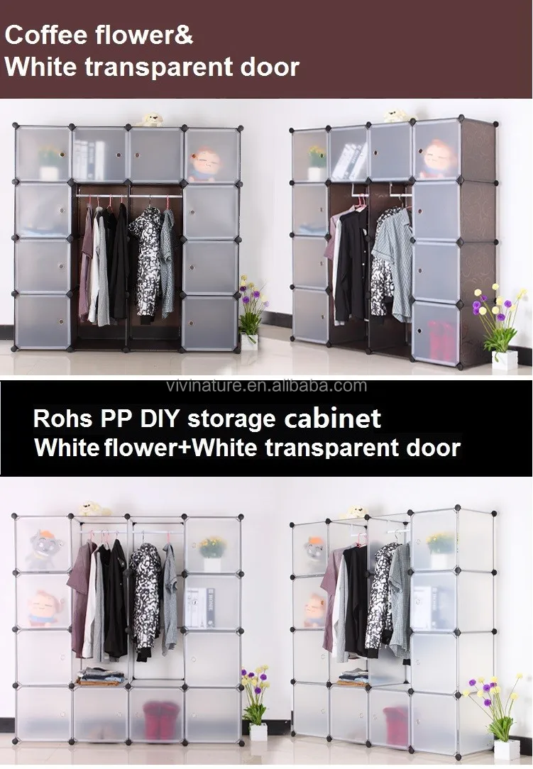 Multi Use Diy Plastic Wardrobe Storage Organiser Fashion Bedroom Furniture,Bookcase,Toy,Ect For