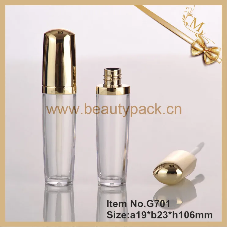 Metallized Cap Luxurious Gold Lip Gloss Tube/lip Gloss Container Buy Metallized Cap Lip Gloss