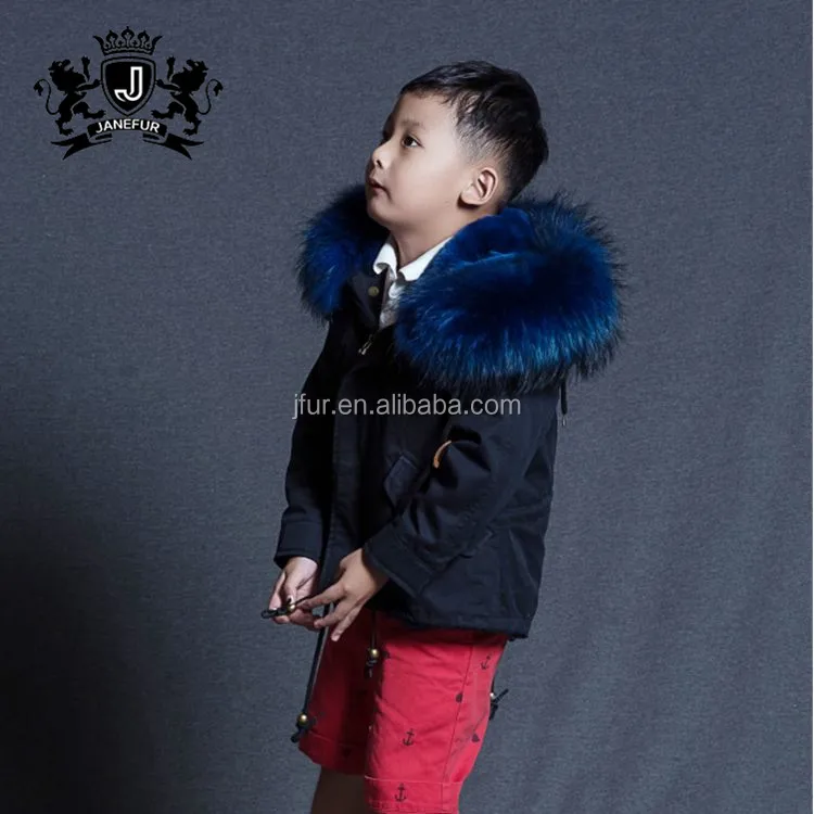 kids fur hood jacket