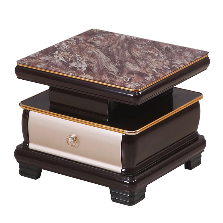 wholesale square grey metal marble cheap top side table design modern coffee table