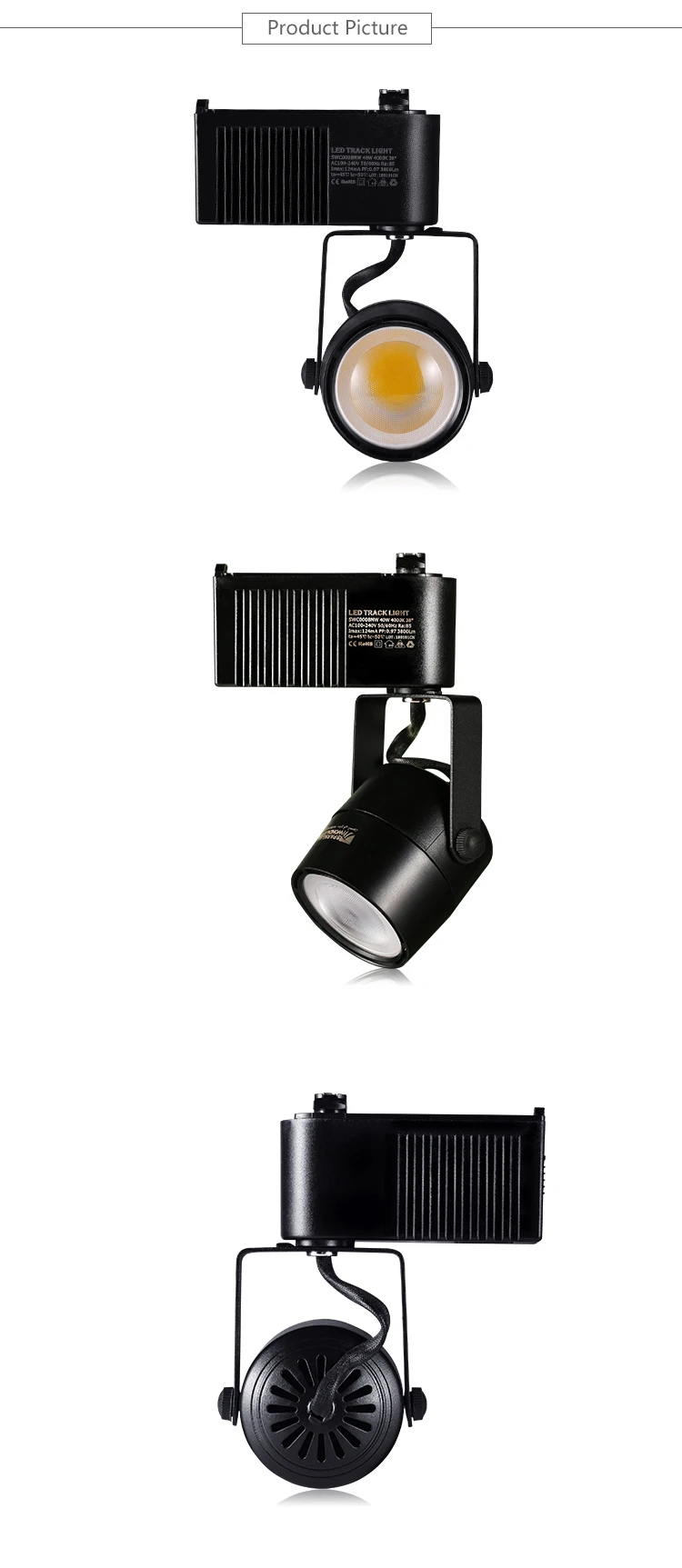 High definition commercial bookstore track light led 28w