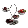 stainless steel fruit plate, fruit tray with display rack for holding up bowls