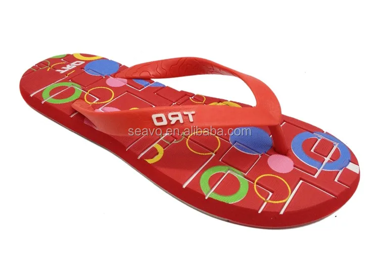 Seavo Cute Emboss Rainbow Circle Insole Designer Wedding Use Red Seavo Cute Emboss Rainbow Circle Insole Designer Wedding Use Red Women Eva Flip Flops