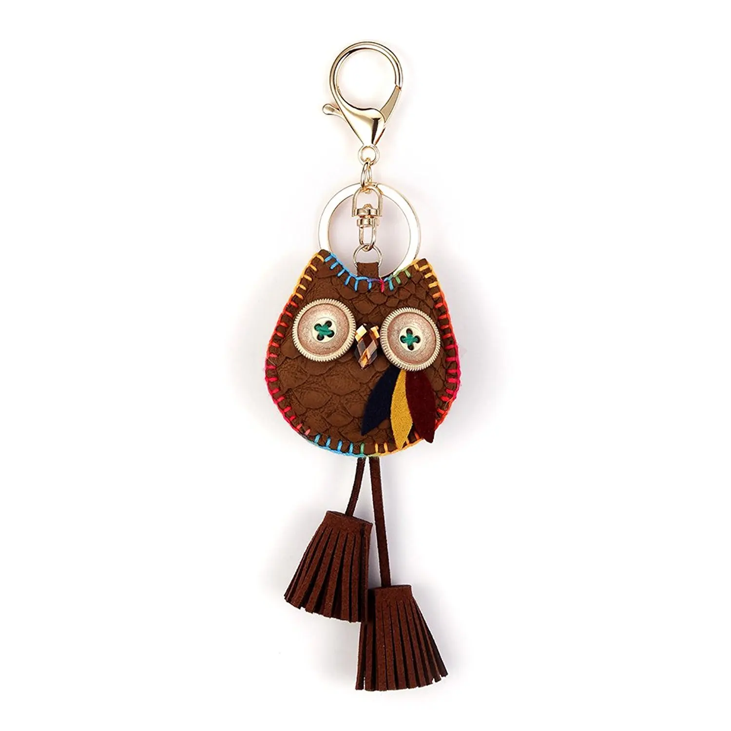 Buy Owl Key Ring Chain, Nikang Handmade Leather Key Holder Metal Chain