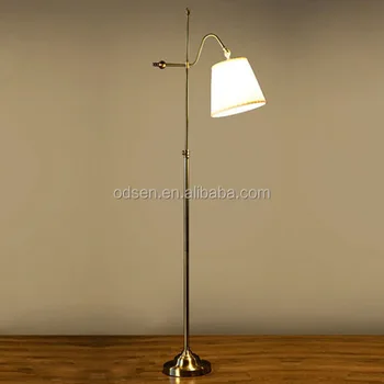 Fabric Lamp Shade Metal Base Rechargeable Led Floor Standing Lamp